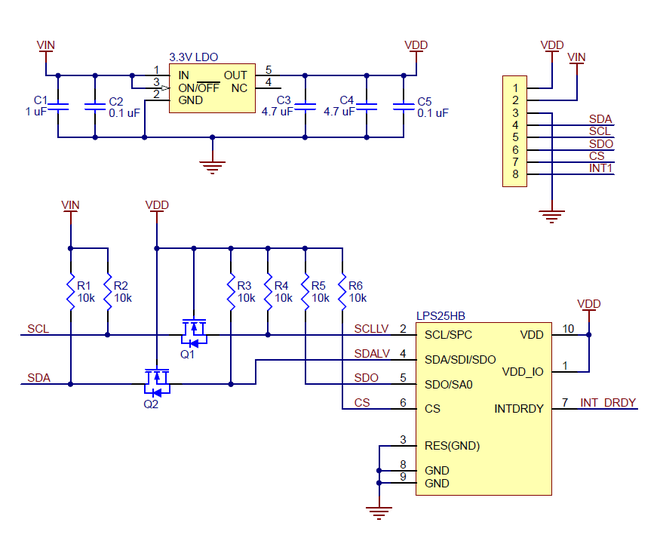 LPS25HB Pressure/Altitude Sensor - 6