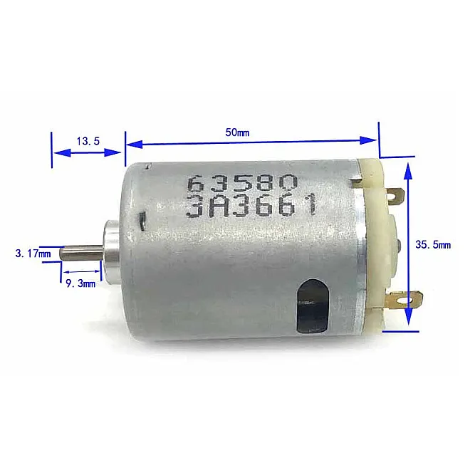 Johnson RS-540 DC Motor 6V 2200 RPM - Yüksek Hızlı - 4