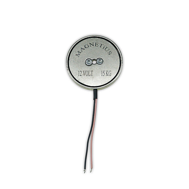 Magnetius 12V 15kg Elektromıknatıs - 50 mm çap - 2