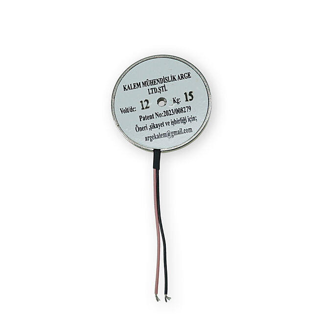 Magnetius 12V 15kg Elektromıknatıs - 50 mm çap - 3