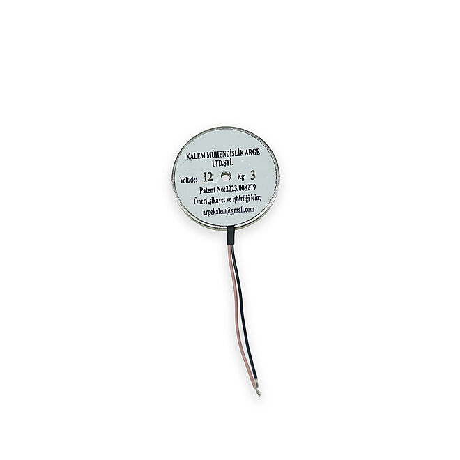 Magnetius 12V 3kg Elektromıknatıs - 50 mm çap - 3