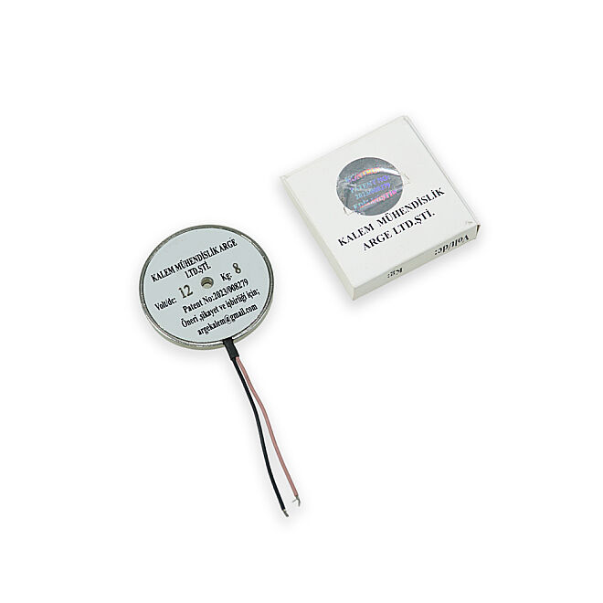 Magnetius 12V 8kg Elektromıknatıs - 50 mm çap - 4