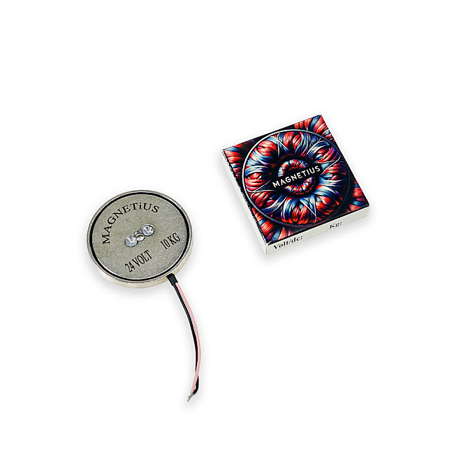 Magnetius 24V 10kg Elektromıknatıs - 50 mm çap - 1