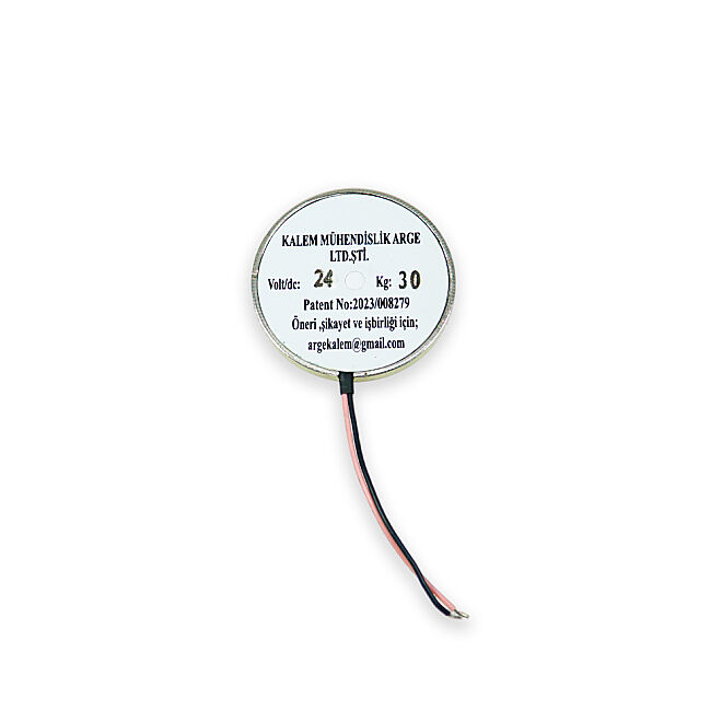 Magnetius 24V 30kg Elektromıknatıs - 50 mm çap - 3