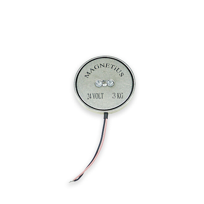 Magnetius 24V 3kg Elektromıknatıs - 50 mm çap - 2