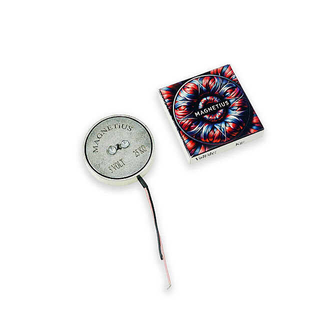 Magnetius 5V 25kg Elektromıknatıs - 50 mm çap - 1