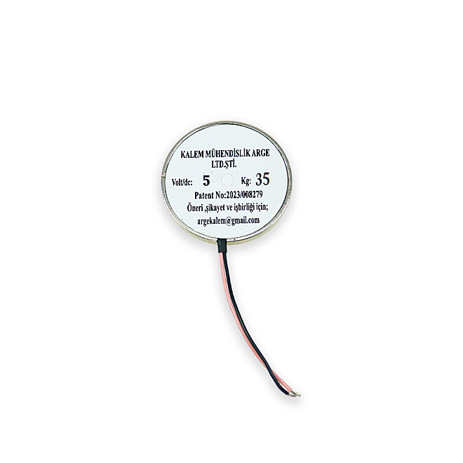 Magnetius 5V 35kg Elektromıknatıs - 50 mm çap - 3