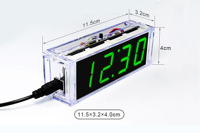 Make Yourself - Table Clock with Temperature Sensor - White - 3