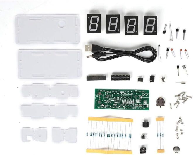 Make Yourself - Table Clock with Temperature Sensor - White - 1