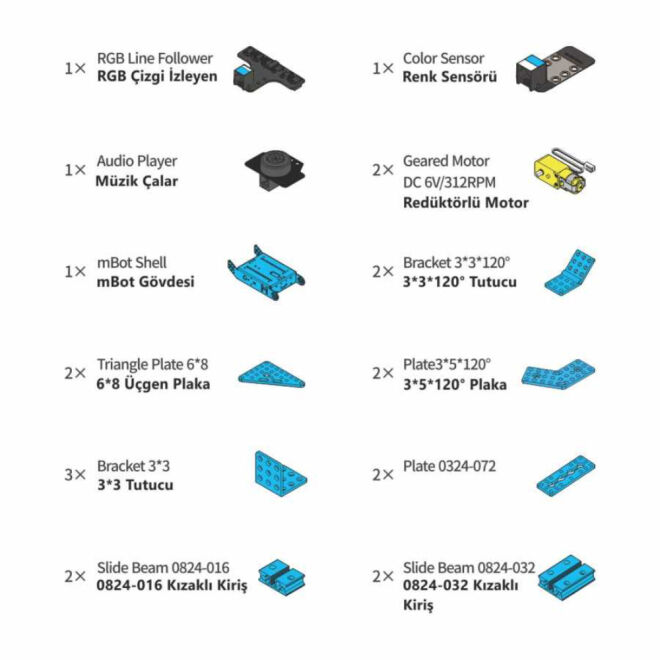 Makeblock mBot 1 Premium Paket (Mekanik / Elektronik Geliştirme Paketi ve mBot Dahil) - 2