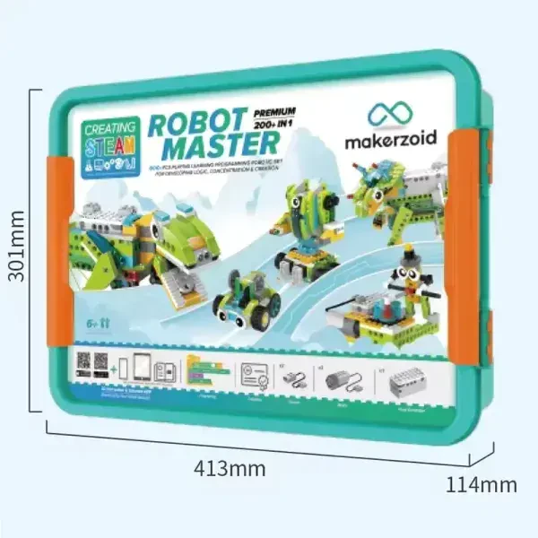 Makerzoid 200-in-1 Scratch Jr Kodlama Robot Kiti – STEM Eğitim Seti (Premium) - 6