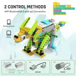 Makerzoid Robot Master 100-in-1 STEAM Kodlama ve Yapı Bloklu Robot Kiti (Standart, 6+) - 5