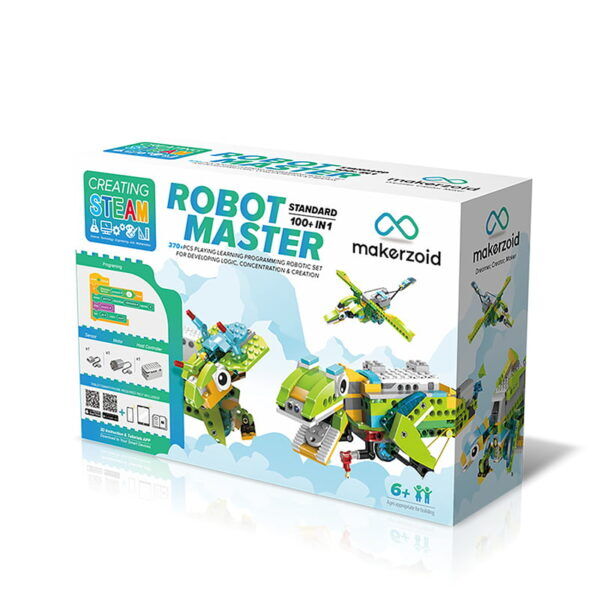 Makerzoid Robot Master 100-in-1 STEAM Kodlama ve Yapı Bloklu Robot Kiti (Standart, 6+) - 2