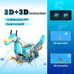 Makerzoid Robot Master 200-in-1 Programlanabilir STEM Kodlama Robot Kiti - 8