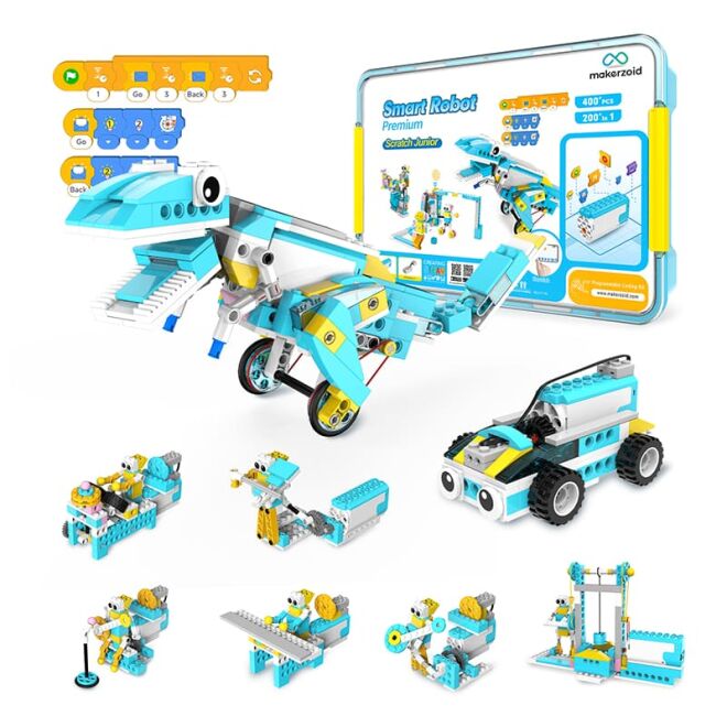 Makerzoid Robot Master 200-in-1 Programmable STEM Coding Robot Kit - 2