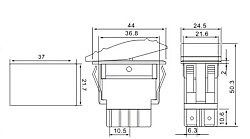 Marin Tip Anahtar RK1-06N 12V LED 4P - 2