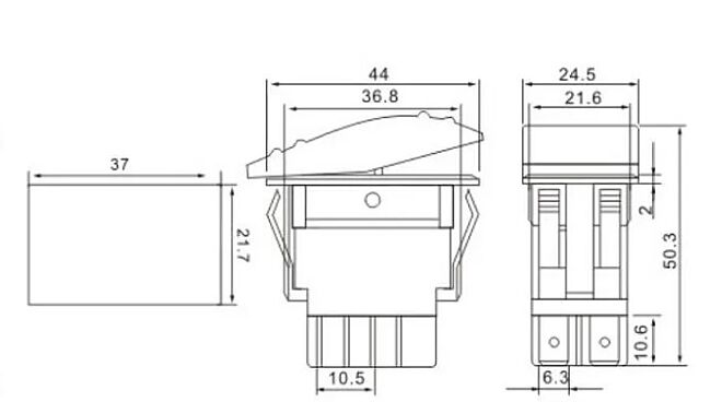 Marin Tip Anahtar RK1-06N 12V LED 4P - 2