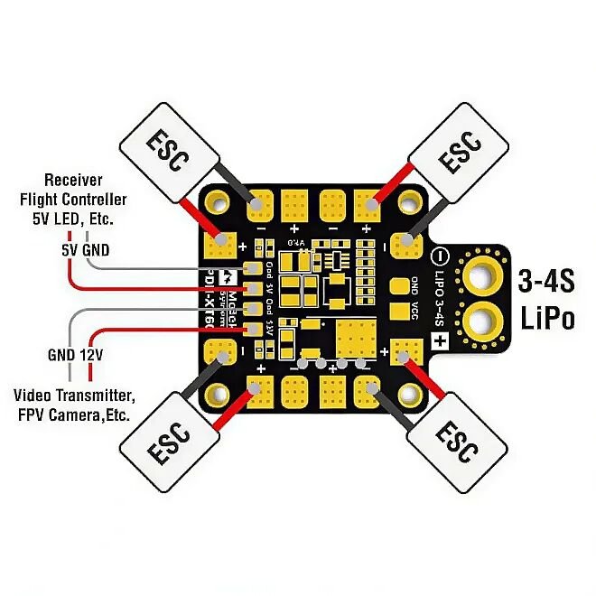 Matek XT60 5V 12V ESC Güç Dağıtım Kartı - 2