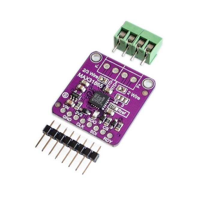 MAX31865 RTD Platinum Resistance Temperature Sensor Module PT100-PT1000 - Solderless - 1