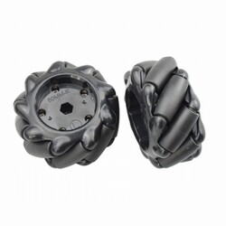 Mecanum Tekerlek Seti 60mm-K - Siyah (4 Adet) 