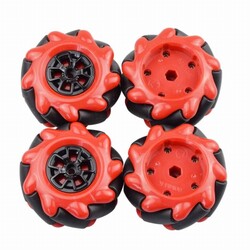 Mecanum Wheel Set 60mm-K - Red (4 Pieces) 