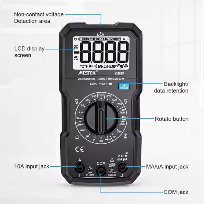 Mestek DM-95 Digital Multimeter - 3