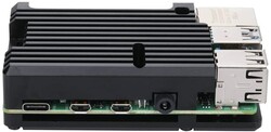 Metal Aluminum Case for Raspberry Pi 4B - Black - 2