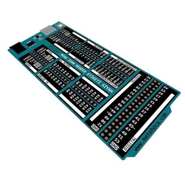 Mete Hoca Mega 2560 Header Label (Black) - 1