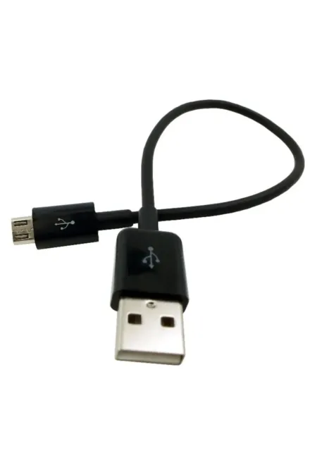 Micro USB 15cm Data Kablosu - Siyah - 1