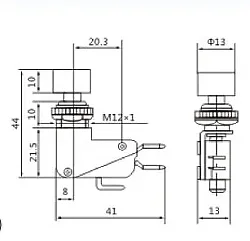 Mikro Anahtar Basmalı Buton DS-438 - 2