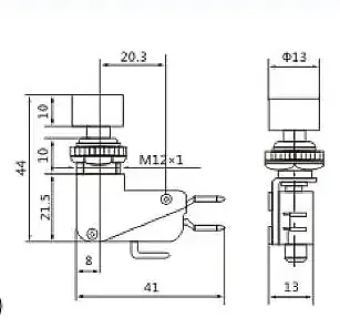 Mikro Anahtar Basmalı Buton DS-438 - 2