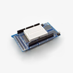 Mini Breadboardlu Arduino Mega 2560 R3 Proto Shield Kiti - Robotistan