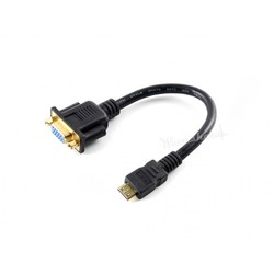 Mini HDMI-VGA Dönüştürücü Kablo 