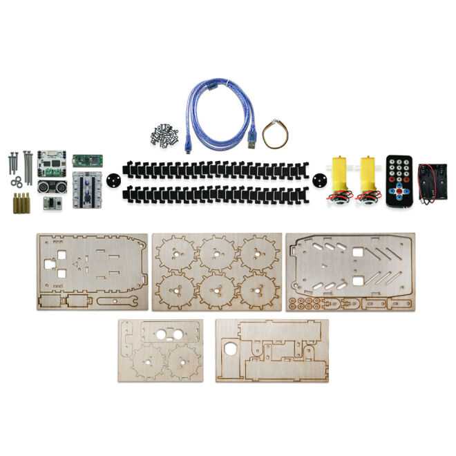 Take Your First Step into the Coding Adventure with the Wooden Mini Robot Tank - 4