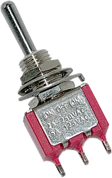 Mini Toggle Anahtar MTS-212 DPDT OFF-Anlık 6P (A Kalite) - Robotistan