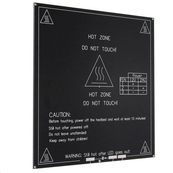 MK3 Alüminyum Baskı Yatağı - 328x328x3mm - 12V Heatbed - 1