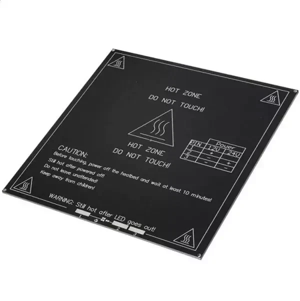 MK3 Alüminyum Baskı Yatağı - 328x328x3mm - 12V Heatbed - 2