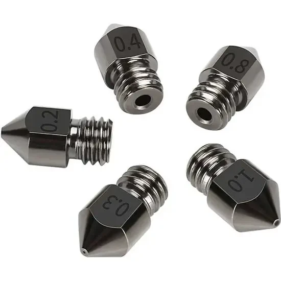 MK8-CR10 Sertleştirilmiş Çelik Nozzle 1.75mm-0.4mm - 2