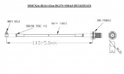 MMCX-SMA RF Interface Cable - 4