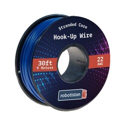 Montaj Kablosu Rulosu - 22AWG, 9mt, Çok Damar, Mavi 