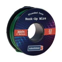 Montaj Kablosu Rulosu - 22AWG, 9mt, Çok Damar, Yeşil 