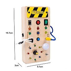 Montessori Ahşap Power Busy Board - 2