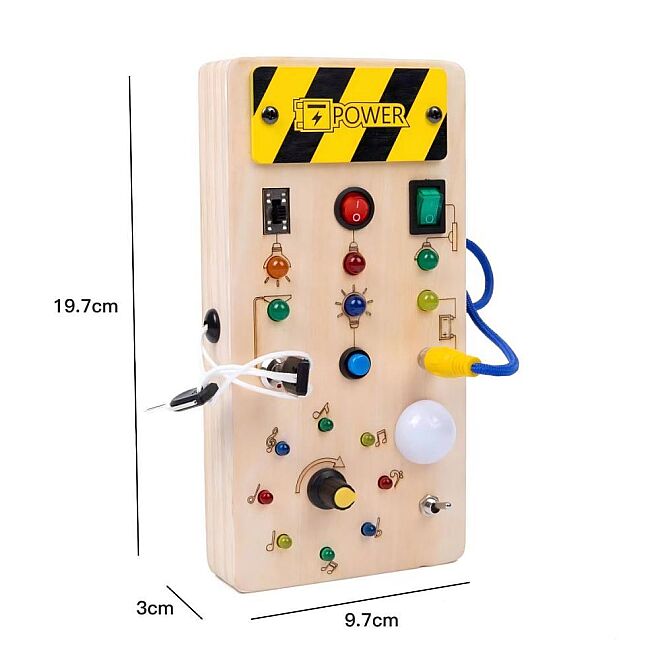 Montessori Ahşap Power Busy Board - 2