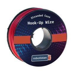 Multi-Stranded Hook-Up Wire 24AWG 20m - Red - Robotistan