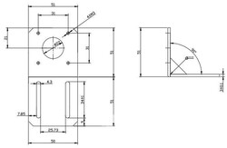 Nema17 Step Motor Montaj Parçası - Çelik - 3