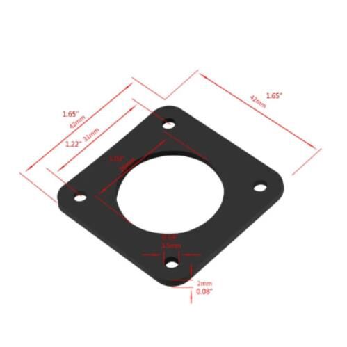 Nema17 Stepper Motor Rubber Vibration Damper - 2mm - 4