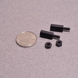 Odseven Brass M2.5 Standoffs for Pi HATs - Black Plated - Pack of 2 - 2