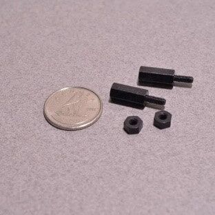 Odseven Brass M2.5 Standoffs for Pi HATs - Black Plated - Pack of 2 - 2