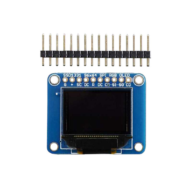 OLED Renkli 0.96 inç Ekran Modülü SD Kartlı - OLED Breakout Board - 16-bit Color 0.96 inç w/microSD holder - 2