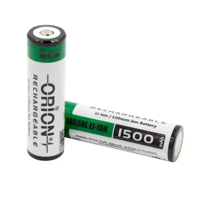 Orion 18650L 3.7V 1500mAh Li-ion Rechargeable Battery - Button Top - 2
